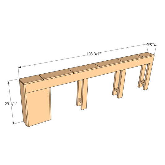 DIY Sofa Table with Charging Station