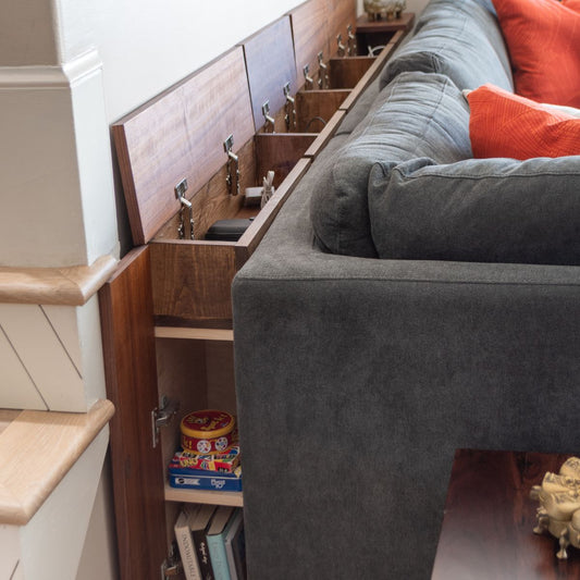DIY Sofa Table with Charging Station